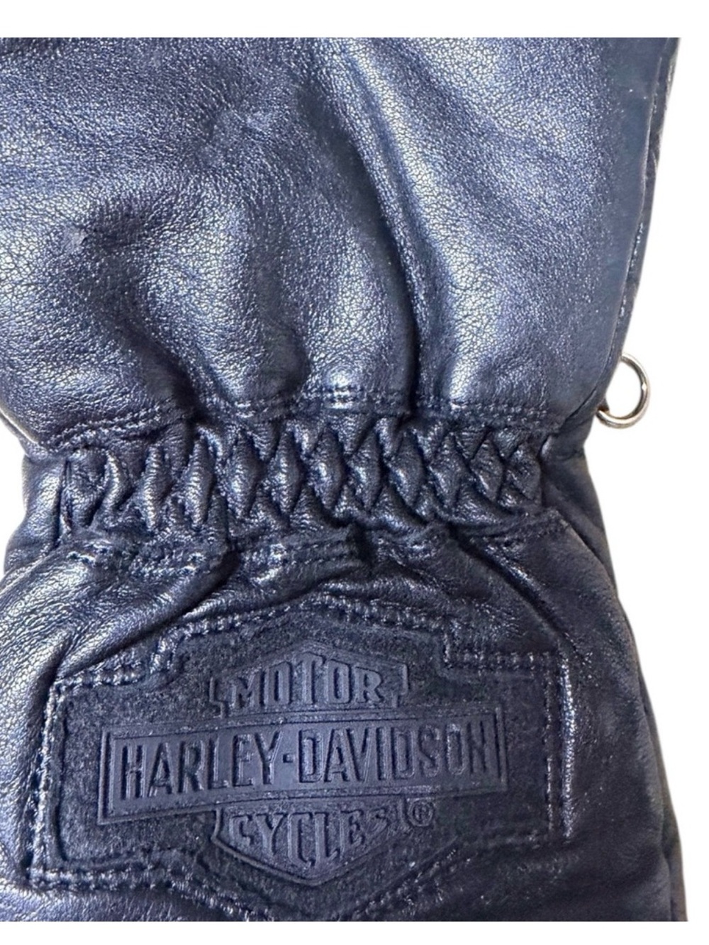 HARLEY DAVIDSON Women Black Leather Insulated Motorcycle Gloves - Picture 8 of 10